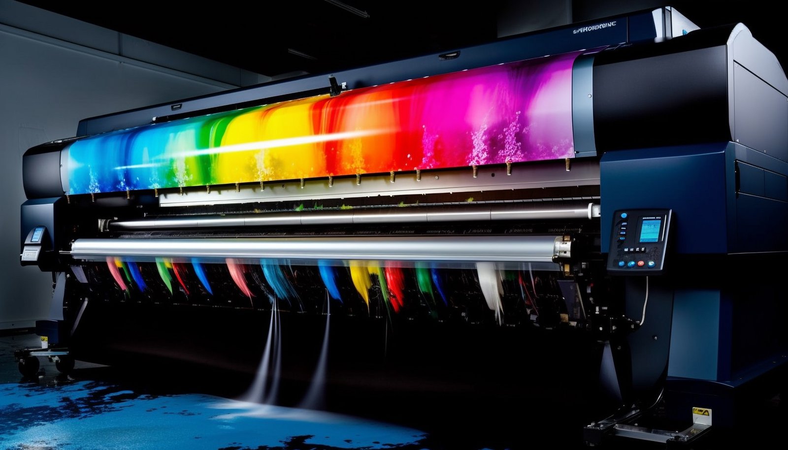 Modern manufacturing equipment in a futuristic factory generated by AI